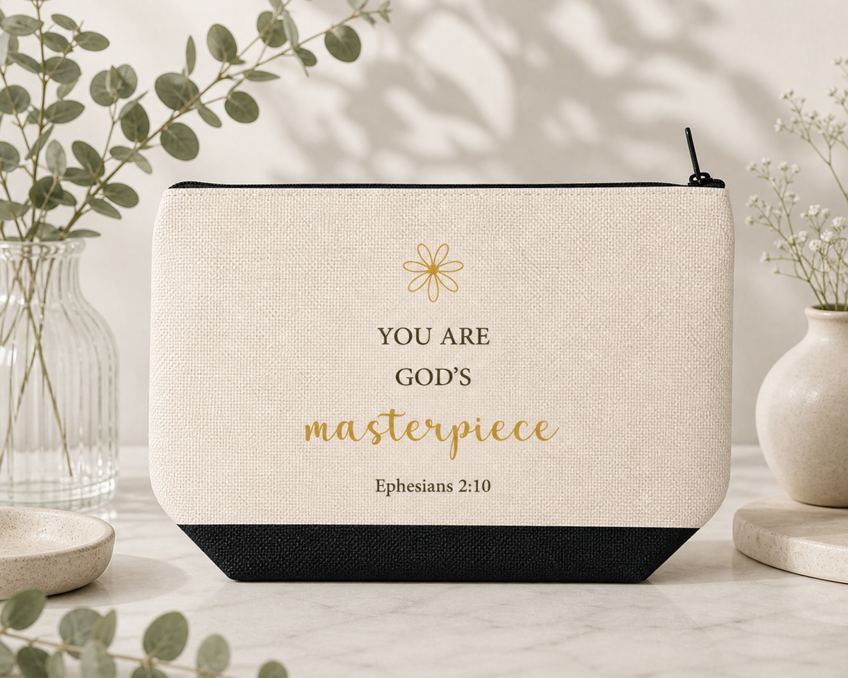 You Are God's Masterpiece Pencil Case / Makeup Bag