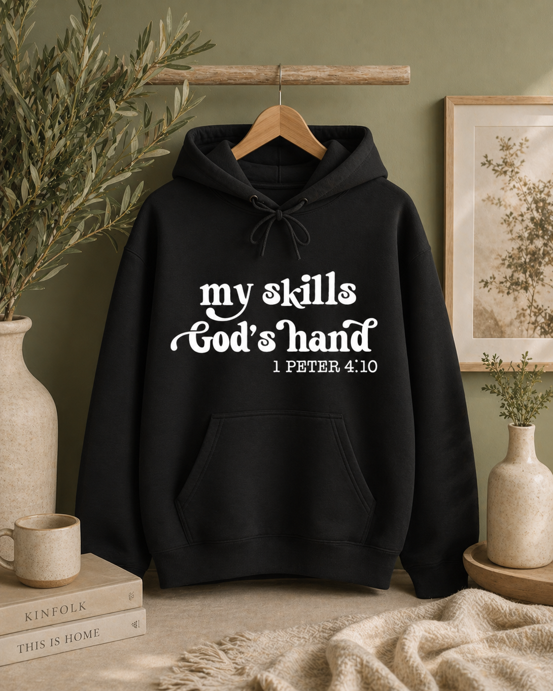 My skills, God's hands Hoodie