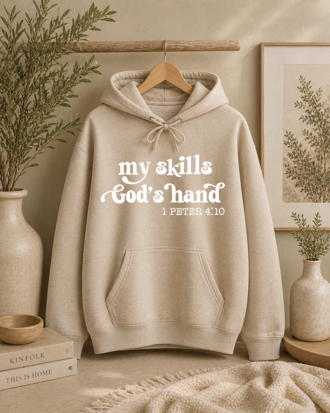 My skills, God's hands Hoodie
