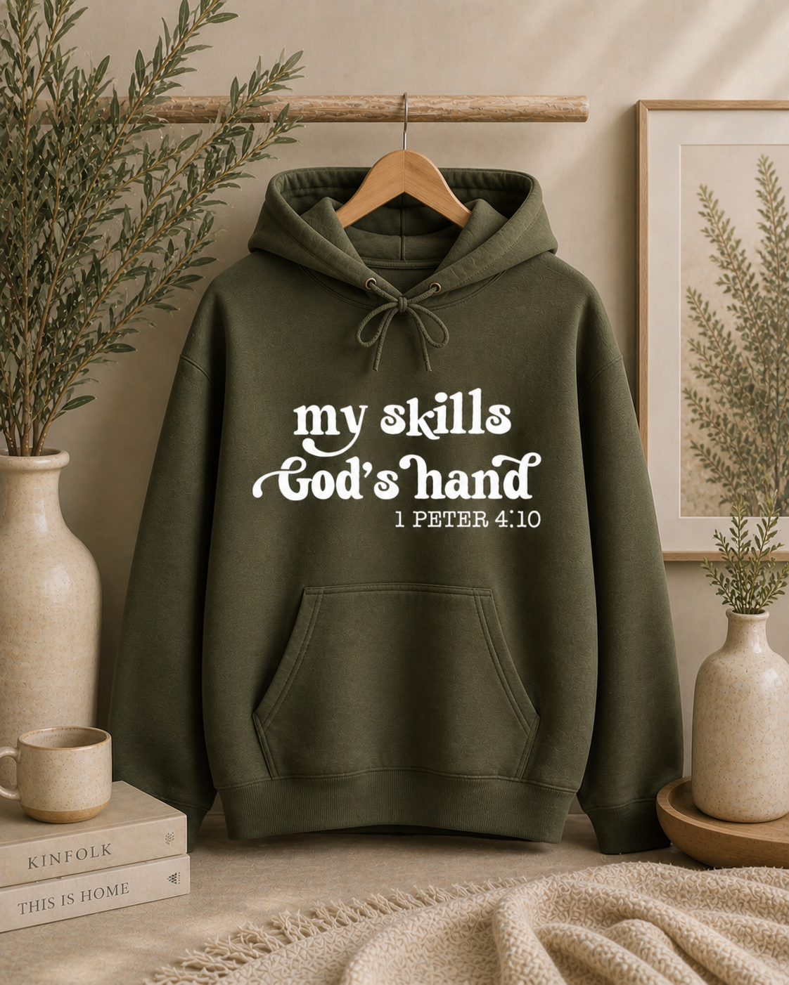 My skills, God's hands Hoodie