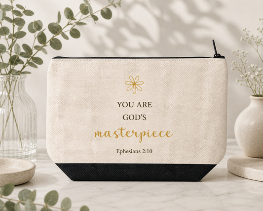 You Are God's Masterpiece Pencil Case / Makeup Bag