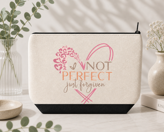 Not Perfect Just Forgiven Pencil Case / Makeup Bag