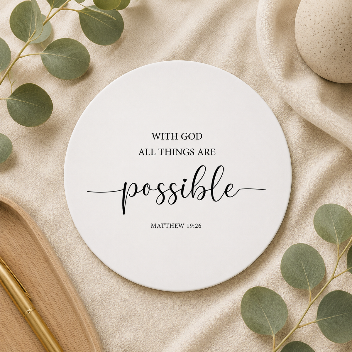 With God All Things Are Possible Mousepad